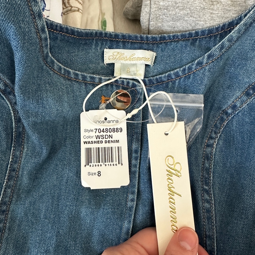 Shoshanna Blue Denim Midi Dress - Picture 6 of 6